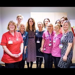 ASO Duchess of Cambridge Kate Middleton Michael Kors Mod Foulard Print Dress NWT